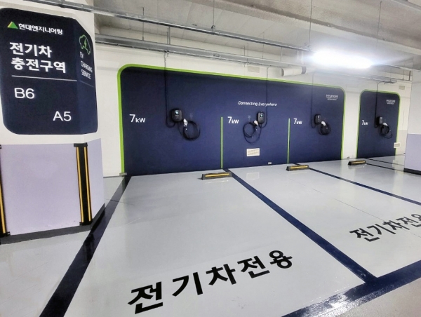△현대엔지니어링이 운영하고 있는 전기차 충전시설/사진제공=현대엔지니어링