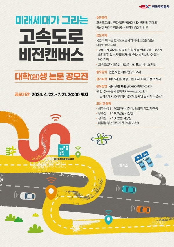 ‘미래세대가 그리는 고속도로’ 논문 공모전 포스터/제공= 한국도로공사