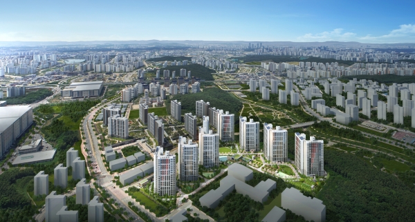 힐스테이트 동탄포레 항공조감도/제공= 현대건설