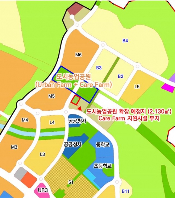 도시계획 변경안(2만484㎡→2만2614㎡, 추가 2130㎡)