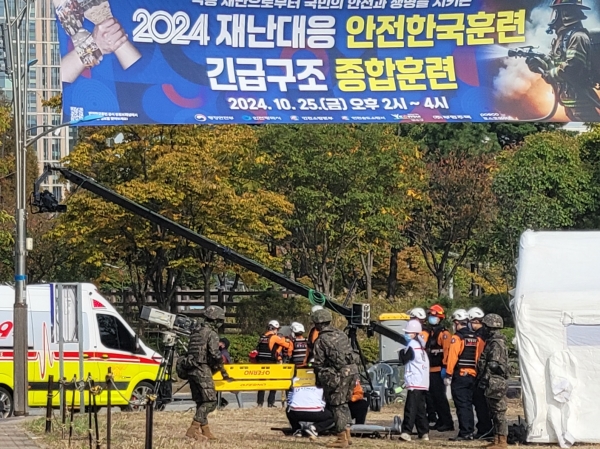 인천 부영송도타워의 ‘재난대응 안전한국훈련’ 장면/제공=부영
