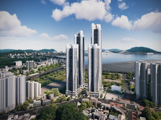 대우건설이 부산광역시 동구 범일동 일원에서 분양예정인 ‘블랑 써밋 74’ 조감도/제공=대우건설