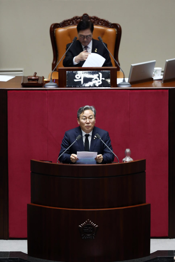 손명수 의원이 국회본회의장에서 제안설명하고 있다./사진=손명수 의원실 제공