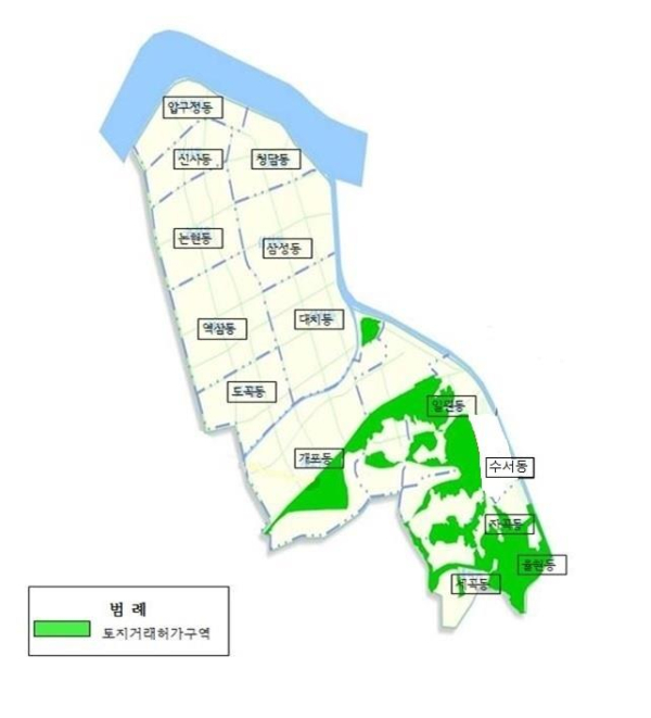 강남구 재지정/출처=서울시